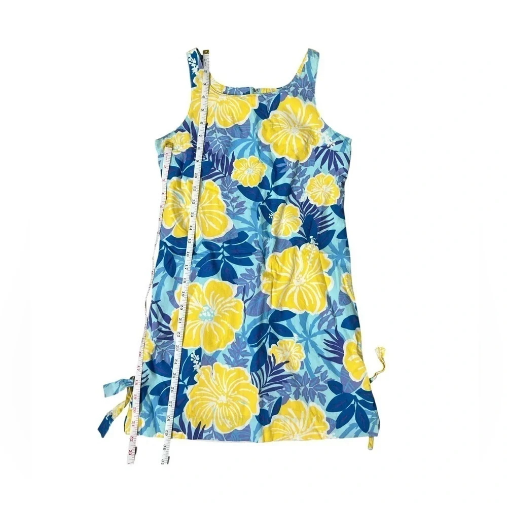 Lilly Pulitzer Yellow and Blue Scoop Neck Sundress